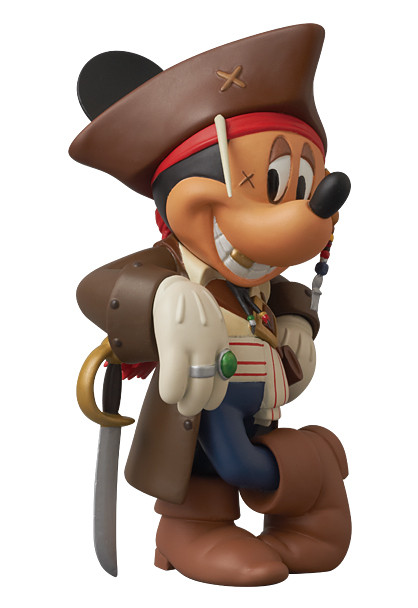 Mickey Mouse (Jack Sparrow 2.0), Disney, Pirates Of The Caribbean: On Stranger Tides, Medicom Toy, Pre-Painted